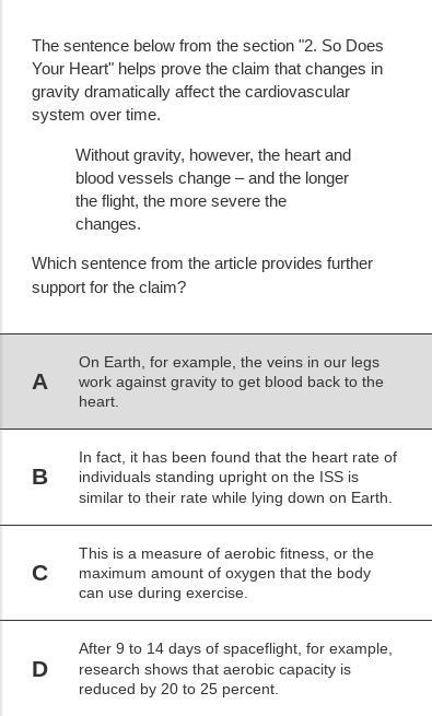 The sentence below from the section "2. So Does Your Heart" helps prove-example-1