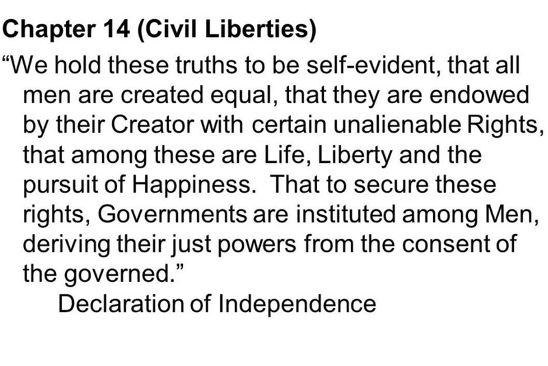 what principle of government is We hold these Truths to be self-evident, that all-example-1