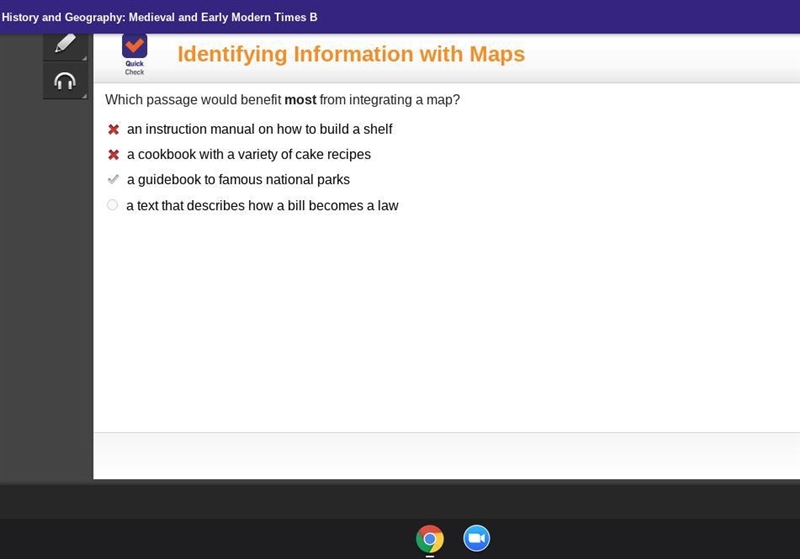 16 POINTS! Which passage would benefit most from integrating a map? •an instruction-example-1