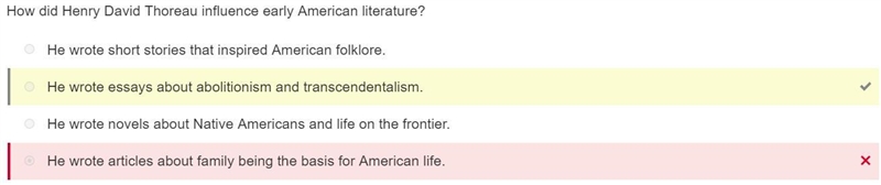 How did Henry David Thoreau influence early American literature? A. He wrote novels-example-1