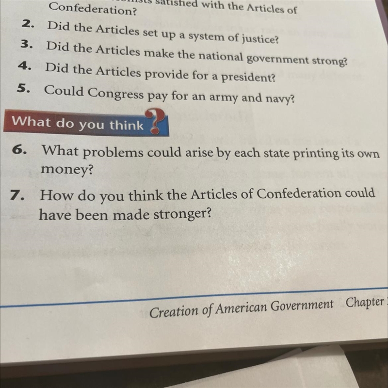 What problems could araise by each state printing its own money-example-1