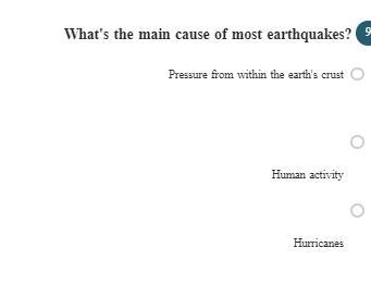 What's the main cause of most earthquakes?-example-1