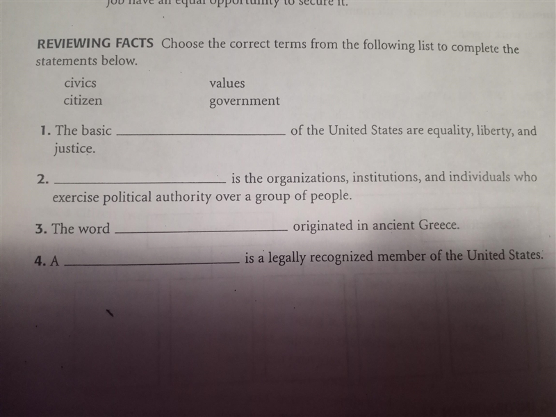 Choose the correct terms to fill the blanks , government ​-example-1