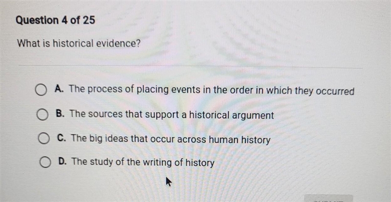 What is historical evidence ​-example-1