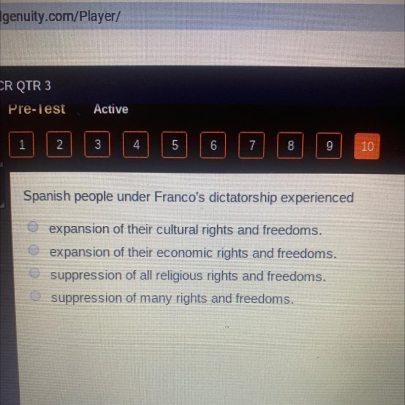 Spanish people under Franco’s dictatorship experienced-example-1