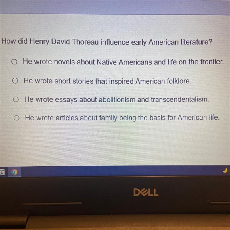 How did Henry David Thoreau influence early American literature? A. He wrote novels-example-1