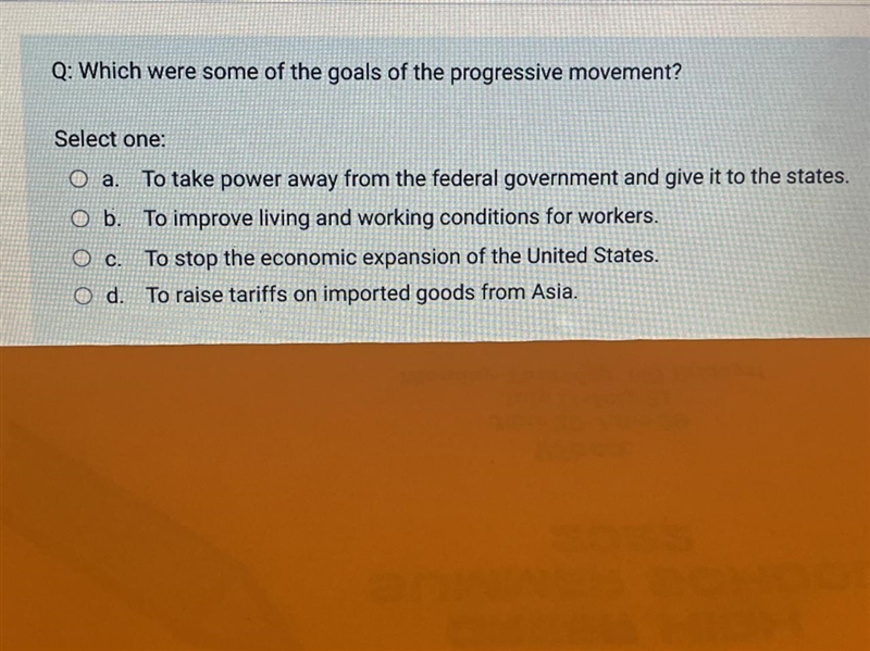 Which were some of the goals of the progressive movement?-example-1