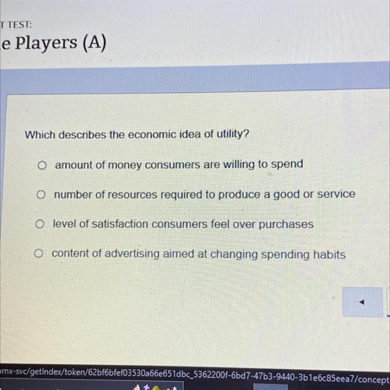 Which describes the economic idea of you utility ￼-example-1