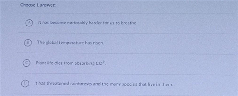 HELP ME NOW How has the relatively sudden rise of CO2 levels in the last century affected-example-1