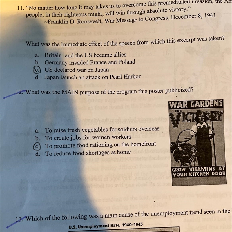 Please somebody help with what the answer is to #12 in picture. And it’s not C because-example-1