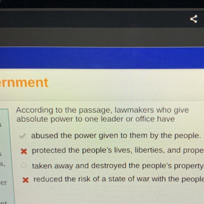 According to the passage, lawmakers who give absolute power to one leader or office-example-1