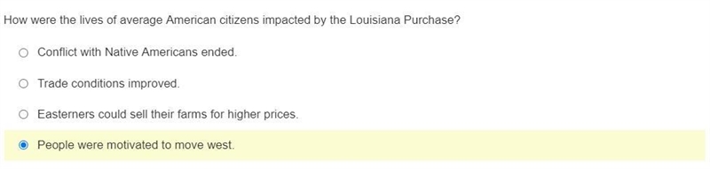 25 POINTS! How were the lives of average American citizens impacted by the Louisiana-example-1