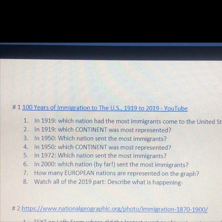 In 1919 which continent was most represented?-example-1