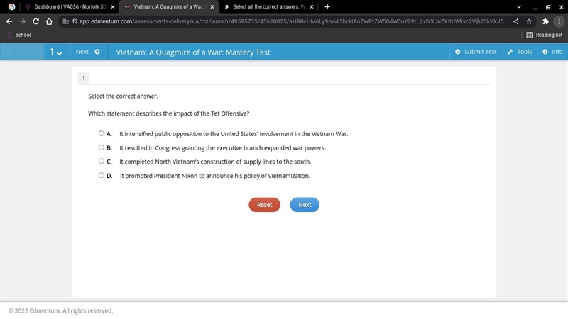 10POINTS!!!!!!! Select the correct answer. Which statement describes the impact of-example-1