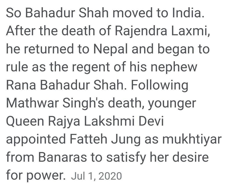 Why did the younger queen Rajya lakshmi Devi appoint Phattejung in the post of Mukhtiyar-example-1