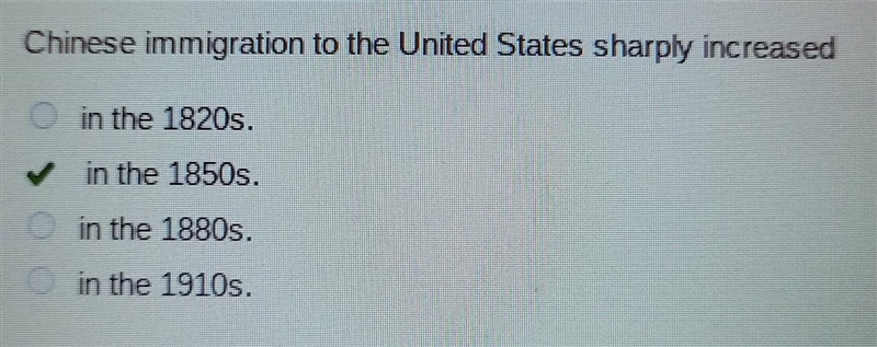 Chinese immigration to the United States sharply increased-example-1