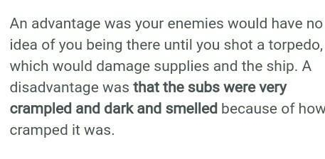 What were the advantages and disadvantages of submarine warfare ?-example-1