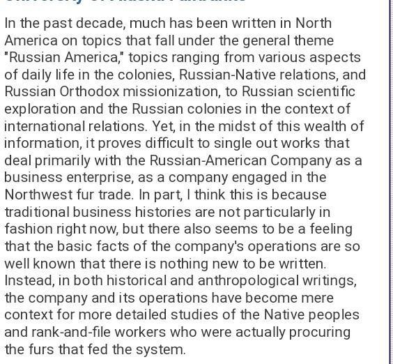 What did the russian American company do to care for its colonists in Alaska​-example-1