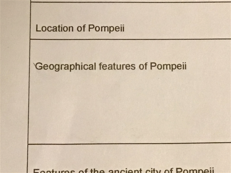 Please help and quick please Question: ‘what are three geographical features of Pompeii-example-1