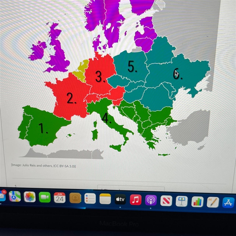 Match each number on the map to the correct nation.-example-1