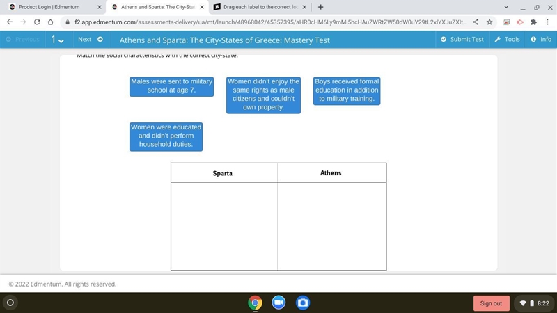 Drag each label to the correct location. Match the social characteristics with the-example-1