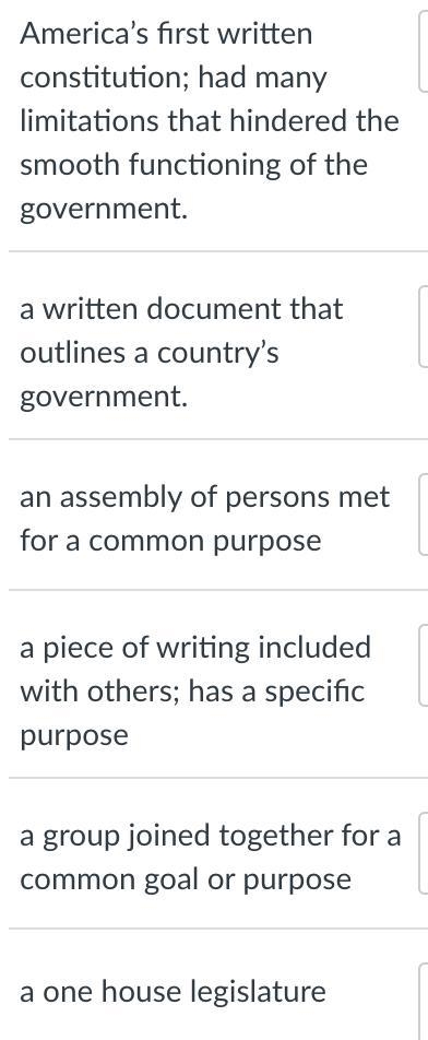 Match the definition to the correct vocabulary term. HELP ME PLS Vocab word choices-example-1