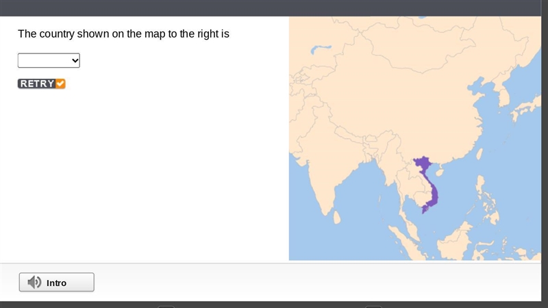 The country shown on the map on the right is...........-example-1