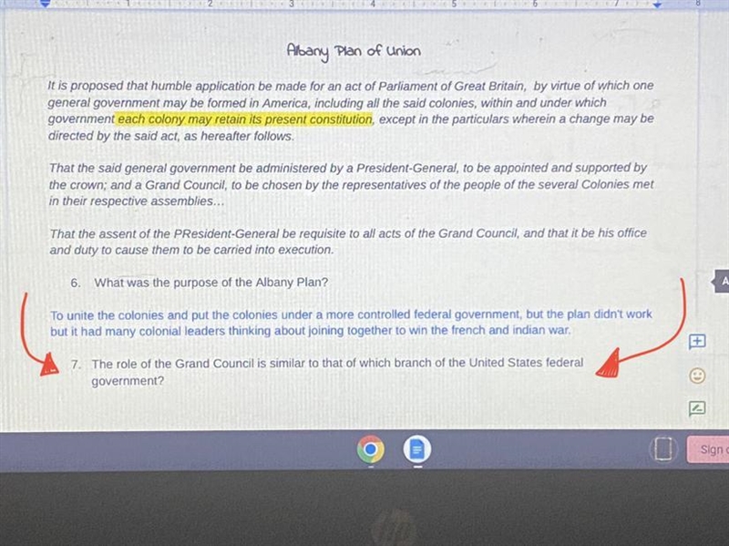 The role of the grand council is similar to that of which branch of the United States-example-1