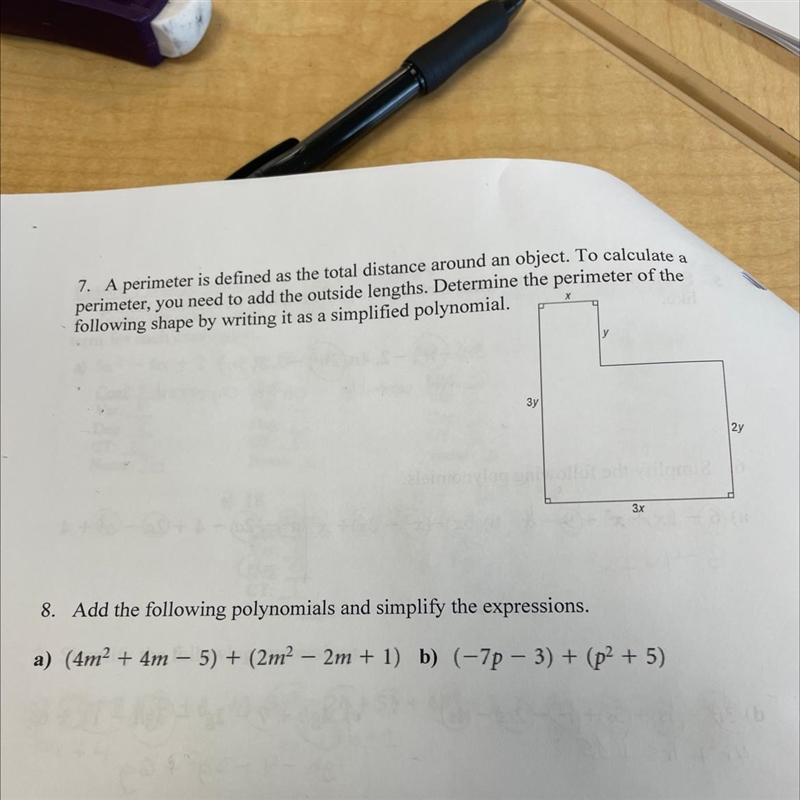 7. A perimeter is defined as the total distance around an object. To calculate a perimeter-example-1