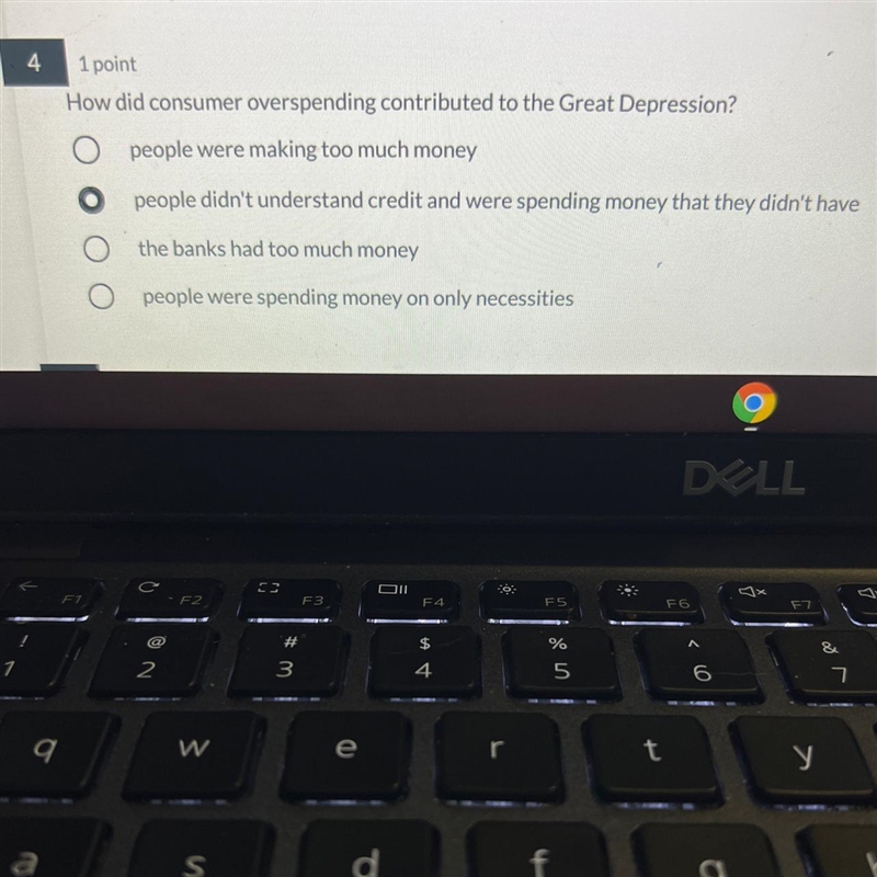 How did consumer overspending contributed to the Great Depression? O people were making-example-1