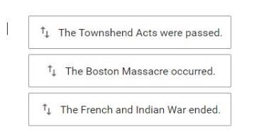 List the following events in the correct chronological order ASAP!! please :c-example-1