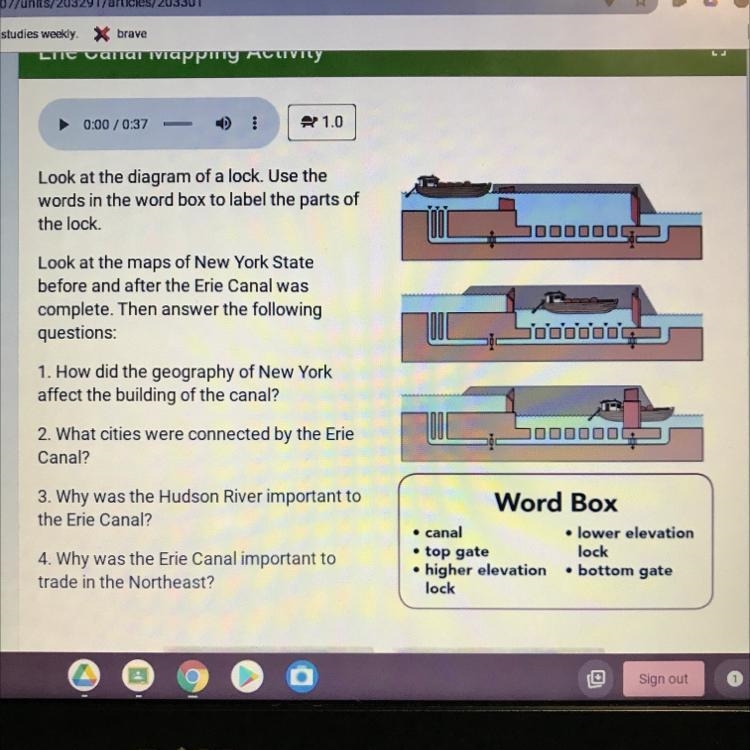 Look at the diagram of a lock. Use the words in the word box to label the parts of-example-1