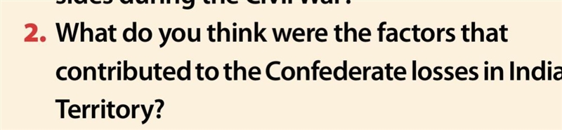 What were the factors that contributed to the confederate loss of territory?-example-1