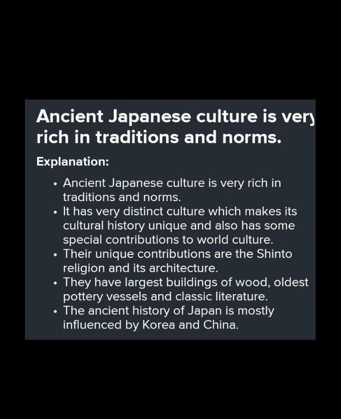 Take a moment to reflect on what you know about ancient Japanese culture or about-example-1