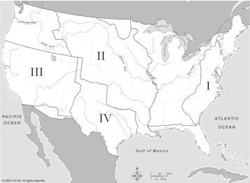 What does area III on the map indicate-example-1