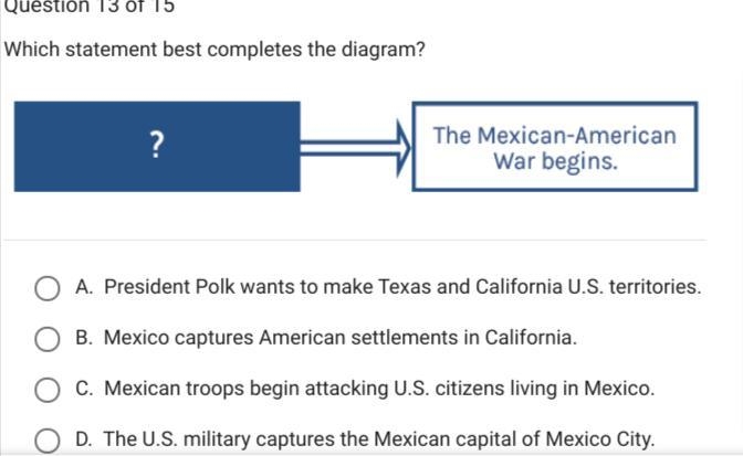 Which stetment best completes the diagram-example-1