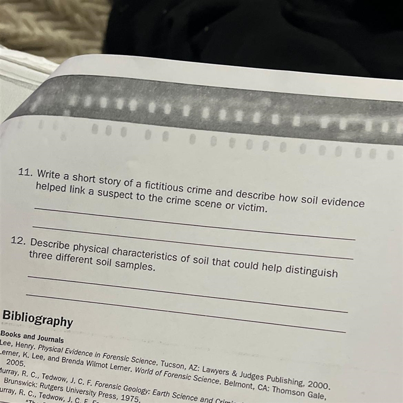 11. Write a short story of a fictitious crime and describe how soil evidence helped-example-1