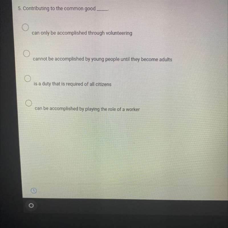 Contributing to the common good ____.-example-1