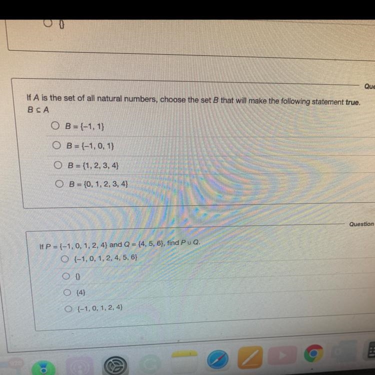 If A is the set of all natural numbers choose the set B that will make the following-example-1