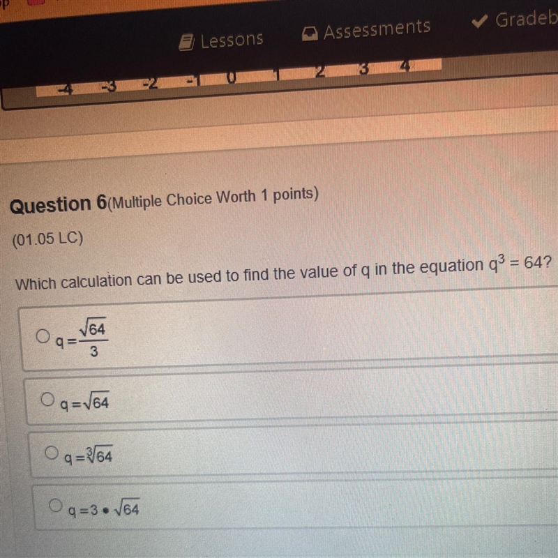 Question 6(Multiple Choice Worth 1 points) (01.05 LC) Which calculation can be used-example-1