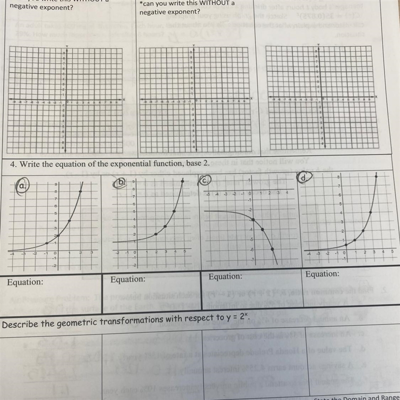 Write the equation of the exponential function, base 2.-example-1