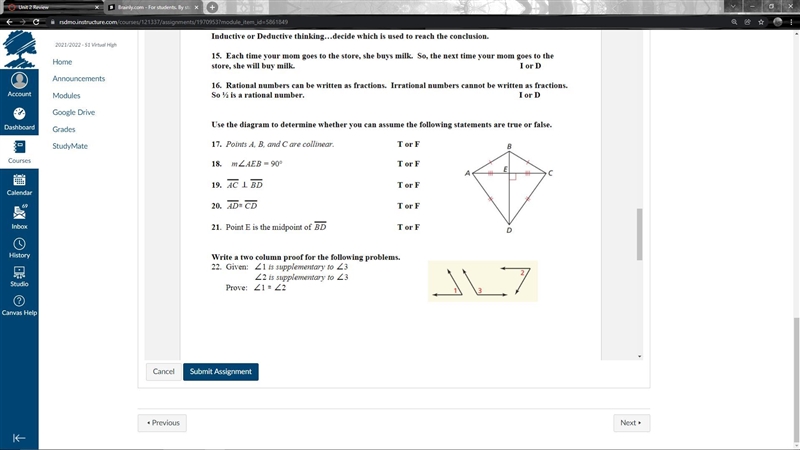 I need help with these short answers #19 - #21-example-1