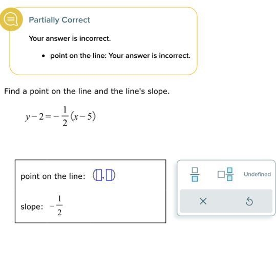 Find a point on the line only.-example-1