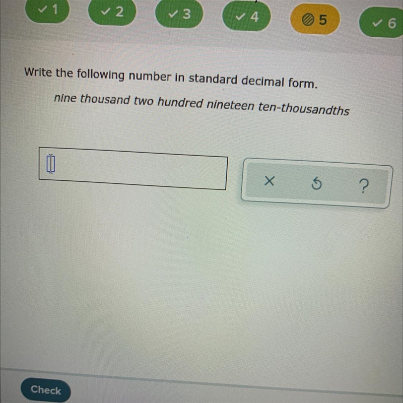 Write the following number in standard decimal form. nine thousand two hundred nineteen-example-1