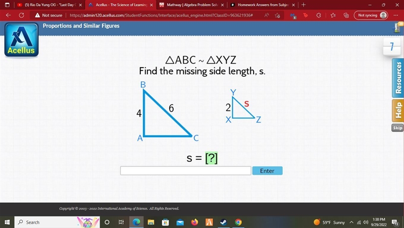 Math Find the missing length-example-1