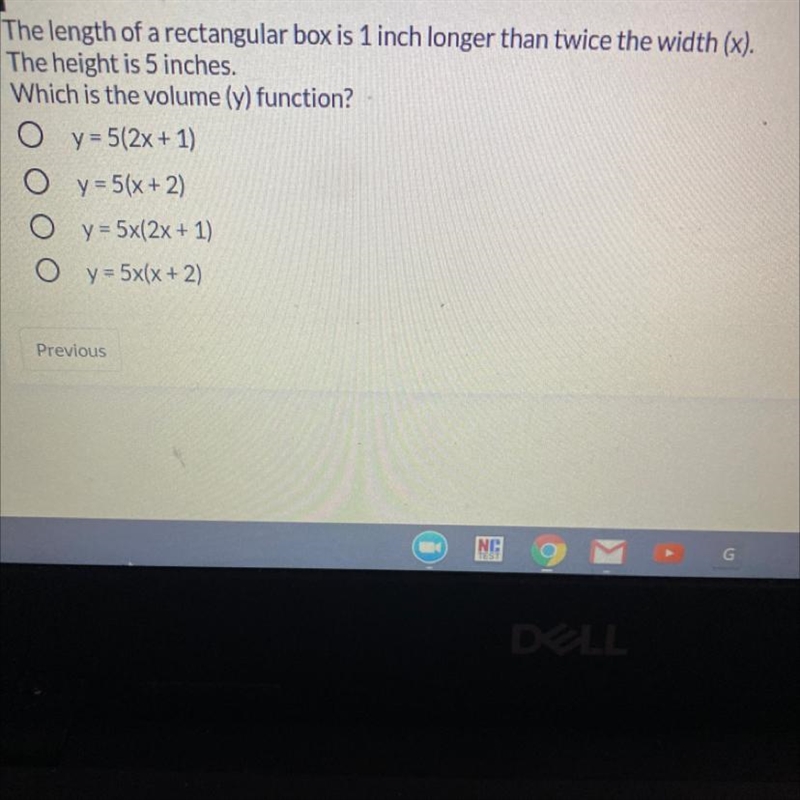 23 pointsThe length of a rectangular box is 1 inch longer than twice the width (x-example-1