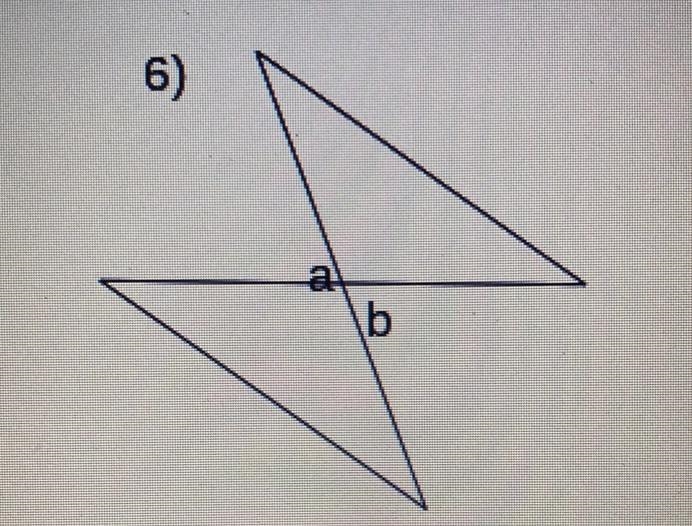 Identify the indicated angles as Adjacent, vertical, linear, or complimentary-example-1