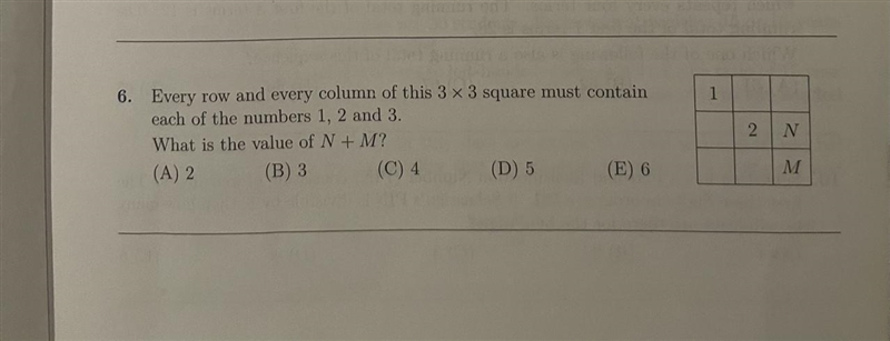 Every row and every column of this 3 x 3 square must contain each of the numbers 1, 2 and-example-1