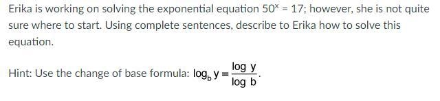 however, she is not quite sure where to start. Using complete sentences, describe-example-1