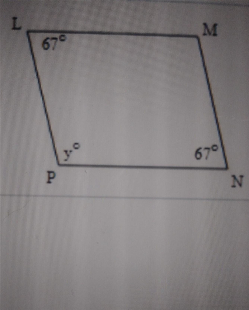 For what value of y must LAMP be a parallelogram ? LMNP must be parallelogram for-example-1